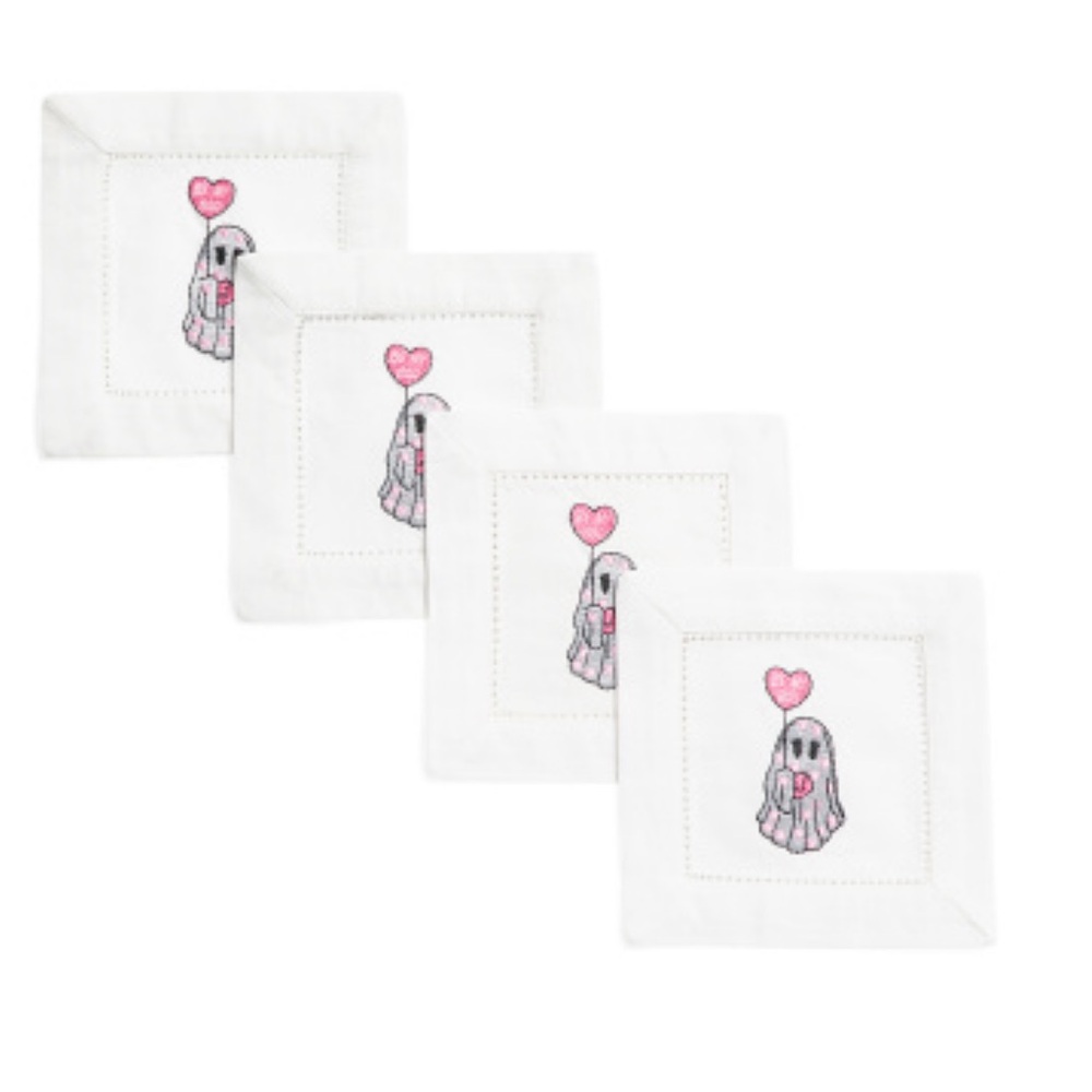 TIRAMISU Ghost Heart Coasters Set of 4